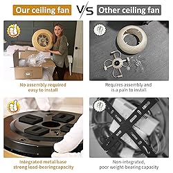 20" Boho Ceiling Fans with Lights and Remote