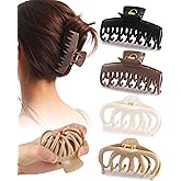 4 Pack Silicone Flexible Hair Claw Clips - Nonslip Large Bendable Soft Claw Clip for Women, Silicone Hair Clips Hair Accessories