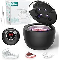 45kHz Retainer Cleaner, Dental Cleaner with 4 Modes and Digital Display Timer, Suitable for Dental Appliances, Mouth Guard, N