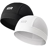 SUNMECI 2 Pcs Cooling Breathable Mesh Skull Cap for Men Women Lightweight Quick Dry Cycling Moto Helmet Hard Hat Liner