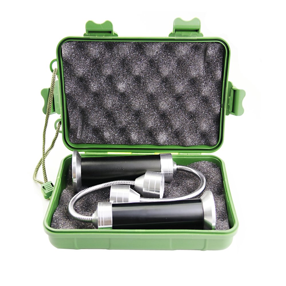 Due Confezione Luce della Griglia, LUXJET 9LED Barbecue Luce, Luci Luminose BBQ Lampada per Barbecue, Camping,alimentato da 3 batterie AAA o 1x batteria 18650 (non inclusa)