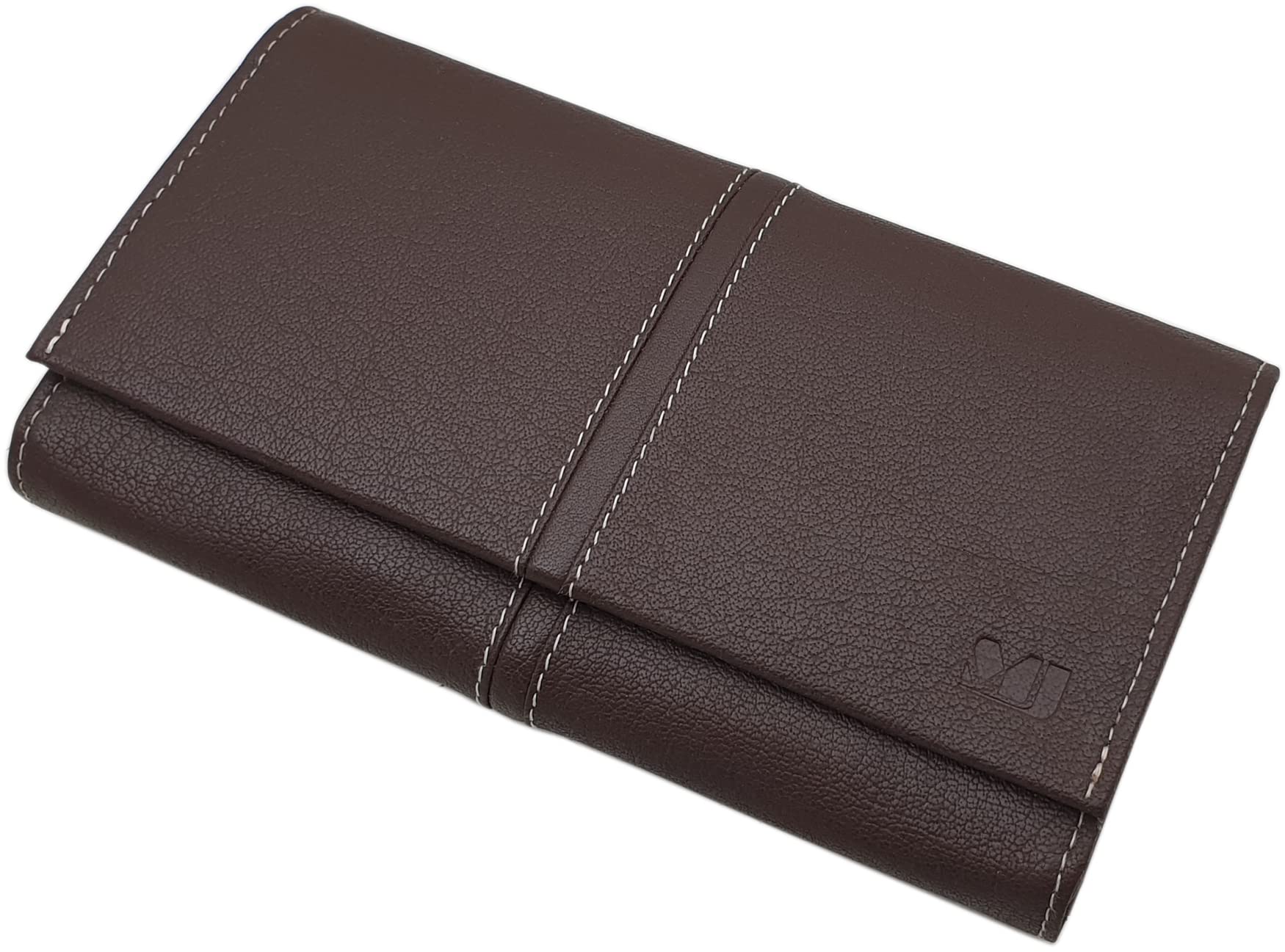 myledershop MJ-Design-Germany Large Buffalo Leather Women´s Purse 18x3x10cm in Brown