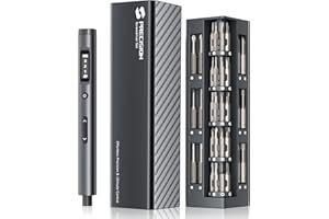 SUFICY 3.7V Mini Electric Screwdriver, 57-in-1 Magnetic Screwdriver Set, Precision Screwdriver Set, Cordless Screwdriver with LED Light, 3 Torque Settings Repair Tool Set for Phone Camera Laptop Watch