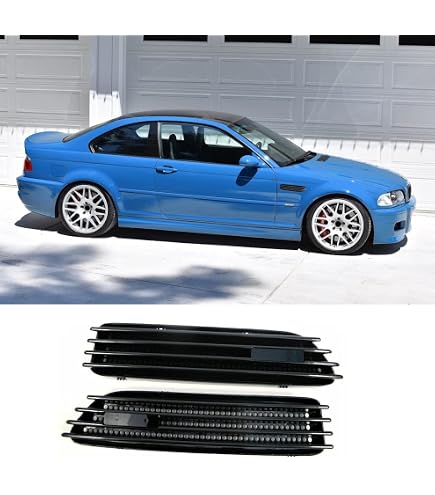 Grille D'aération Latérale Pour BMW E46 M3 2001-2006 - ABS Noir, Ajustement Direct, Remplacement OEM