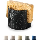 Zoeeker Sponge Holder for Kitchen, Ceramic Sink Caddy Scrub Sponge Rack | Dish Brush Rack Scrubbers Holder Scouring Pad Holde