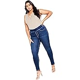 Avenue Women's Plus Size Hi Rise Jegging Jean Mid Wash