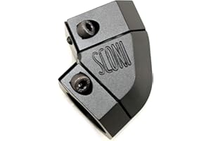 Sconi Lean Locking Aluminum FEEDNECK Paintball Elbow 7/8"-1" - DUST Black
