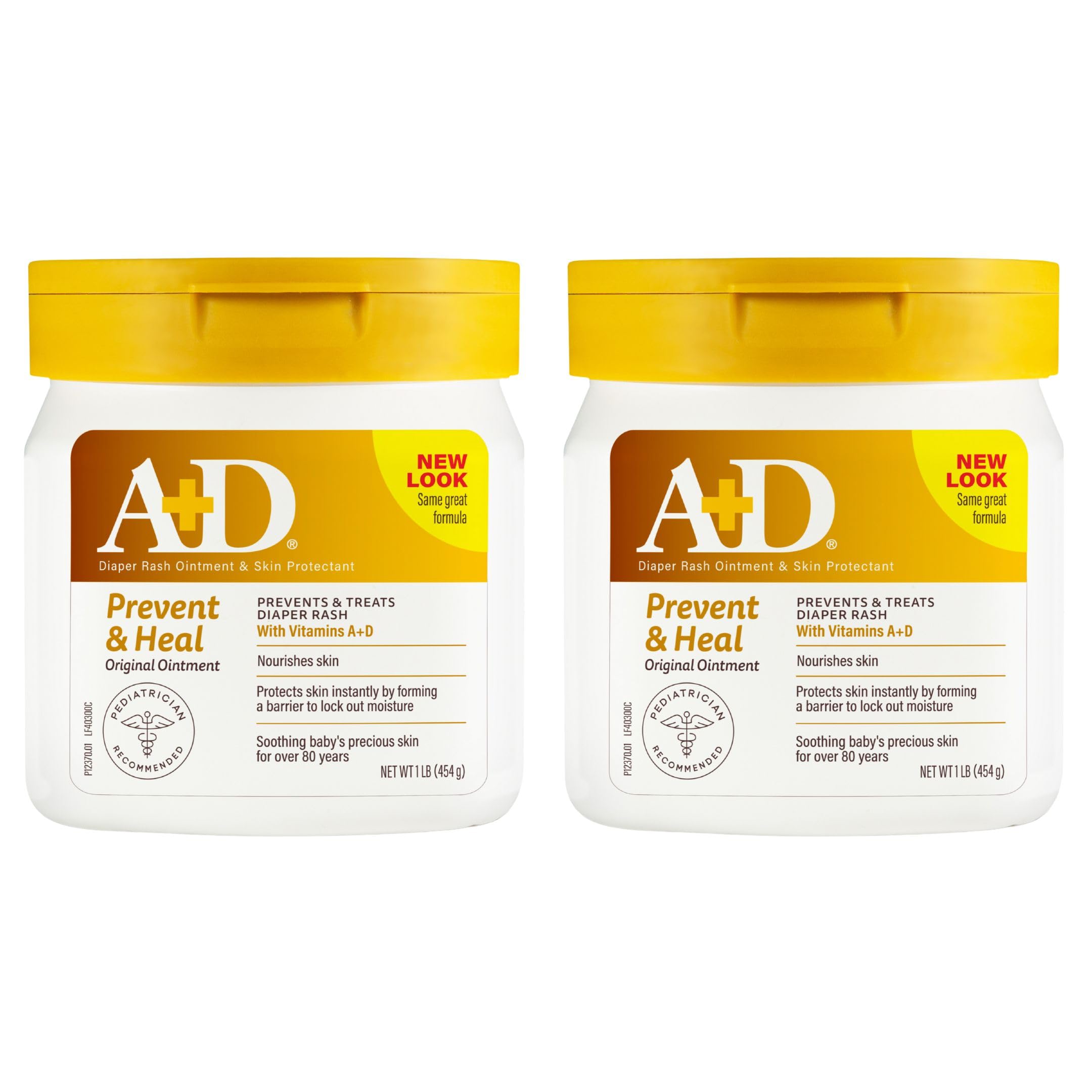 A+D Original Diaper Rash Ointment, 1 Pound Jar Pack of 2