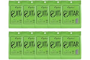 TX Single String Replacement for Acoustic Folk Guitar 2nd B-String 10-Pack High-carbon Steel Core 75 25 Phosphor Bronze Light