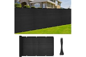 Fence Privacy Screen, 6 feet x 50 feet Privacy Fence Screen Heavy Duty UV Protection Mesh for Deck Patio Backyard Outdoor Con
