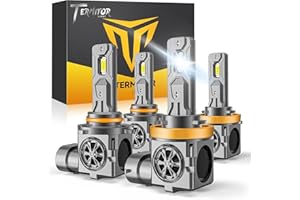 Termitor Upgraded H11 9005 Light Bulbs Combo, 100,000LM 1200% Super Bright H9 H8 Bulbs, 80000+Hrs Long Life, 1:1 Halogen Fit 