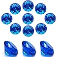 XHKDSYMC 100 pcs Acrylic Diamond Gems, Blue Acrylic Diamonds 1 Inch Faux Diamonds Large Acrylic Diamond Vase Filler Fake Diamonds Decor for Party, Event, Wedding, Arts & Crafts, Birthday Decorations