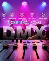 MOSFiATA 2 Pcs RGB Par Lights 36 LED DMX Sound Activated Remote Control view 3