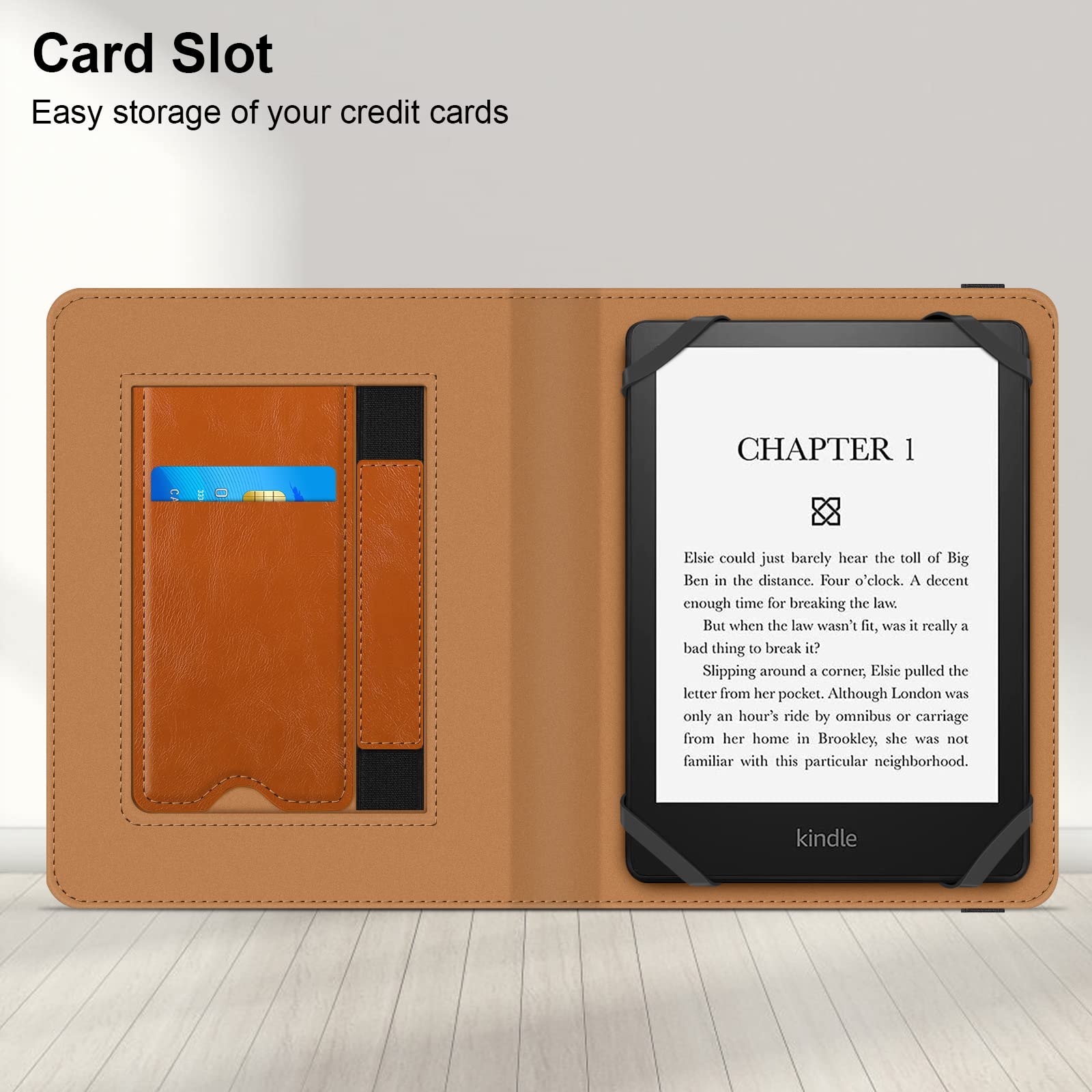 Fintie Universal Case for 6-7 Inch Tablet eReader - Premium PU Leather Sleeve Stand Cover with Card Slot & Hand Strap for 6
