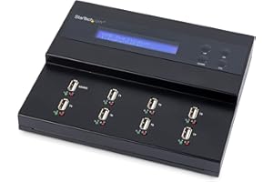 StarTech.com Standalone 1 to 7 USB Thumb Drive Duplicator & Eraser, Multiple USB Flash Drive Copier, System & File and Sector