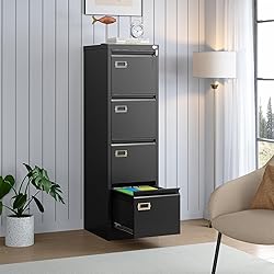 SISESOL 4 Drawer Vertical File Cabinet with