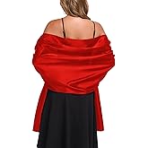 TONGFANTFL Shawls and Wraps for Evening Dresses Satin Women Long Scarf Wedding Guest Shawl