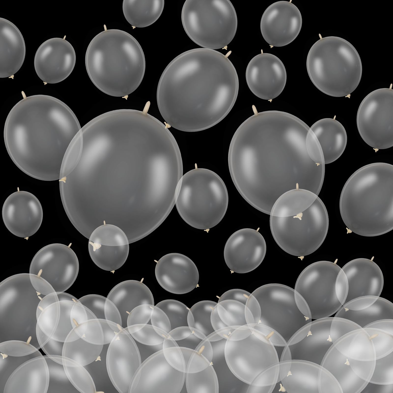 Meanplan 100 Pcs Link Balloon Quick Linking Latex Connected Balloons Linkable for Easter Wedding Independence Day Birthday Party Decoration(12 Inch,Clear)