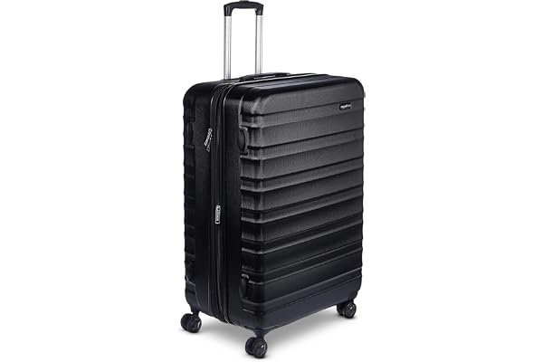 Amazon Basics 30-Inch Hardside Checked Luggage, Hardshell Suitcase With Wheels, Expandable For Up to 15% More Space, With Scr