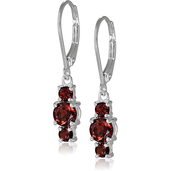TBJ pulsera elegante con granate natural en plata de ley 925, joyería fina para fita de