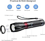 Blukar LED Torch Rechargeable 2 Pack 5 Modes Zoomable USB C Battery Indicator view 9