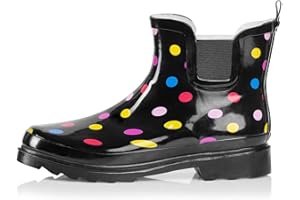 NORTY - Womens Ankle Rain Boots - Ladies Waterproof Winter Spring Garden Boot runs ½ size large