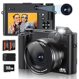 4K Digital Camera, 64MP Rear and Front Camera for