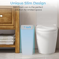 RTWDKFQ 3 Pack 4 Gallon Bathroom Small Trash Can