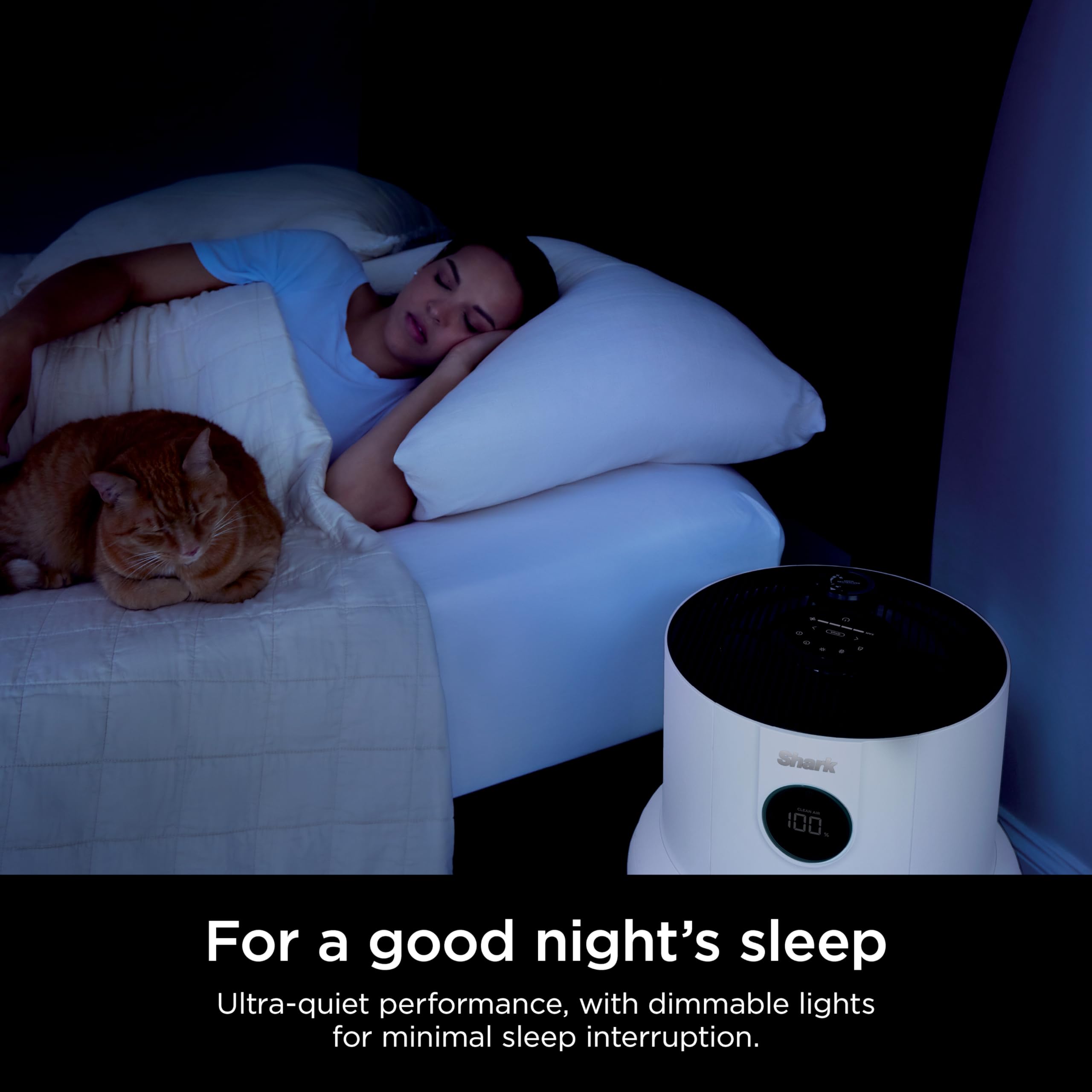 Shark Air Purifier with NeverChange Air Filter Technology, 5 Year HEPA Filter, Covers 1400 Sq. ft, Odor Neutralizer and Clean Sense Technology, Removes 99.98% of Dust & Allergens, HP302 (Renewed)