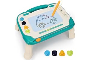LZZAPJ Magnetic Drawing Board for Toddlers 1-3，Toys for 2 Year Old Boy，Writing Tablet Doodle Board for Toddlers 1-3，Kids Travel Learning Toys，First Birthday Christmas Gifts for Girls(Green)