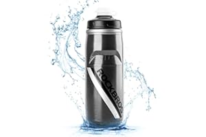 ROCKBROS Bike Water Bottle 21oz Bicycle Water Bottle for 5hrs Insulation Sports Squeeze Water Bottle Leakproof Design