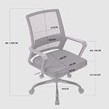 T-THREE Adjustable Ergonomic Office Chair Mesh Back Lumbar Support Black view 3