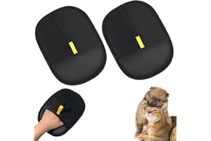2 Pack Pet Hair Remover Glove，Double Sided Pet Grooming Gloves，Grooming Washing Deshedding Tool, Reusable Pet Hair Removal Gl
