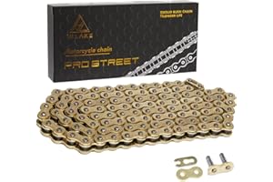 HILAKE 428 Motorcycle Chain 130 Links Non O-Ring Heavy Duty Drive Chain for Motorcycle Bicycle Go Kart Mini Trail Bike