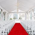 FANPROMS Red Carpet Runners 5x15 FT Wedding Aisle Runner for Ceremony Velvet Wedding Aisle Runner Red Carpet Runners Party Decorations Modern Aisles Rug for Banquet Weddings Ceremony Aisles Indoor