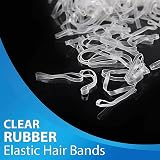 Cosy Companions 240x Small Clear Hair Bands 30mm x 2mm Elastic Ties view 6