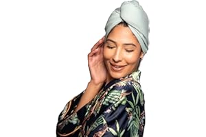 KISMETICS - Tee Shirt Drying Wrap, Frizz Free, Soft & Lightweight, Hair Drying Turban, Gentle Drying Towel Wrap with Button, 