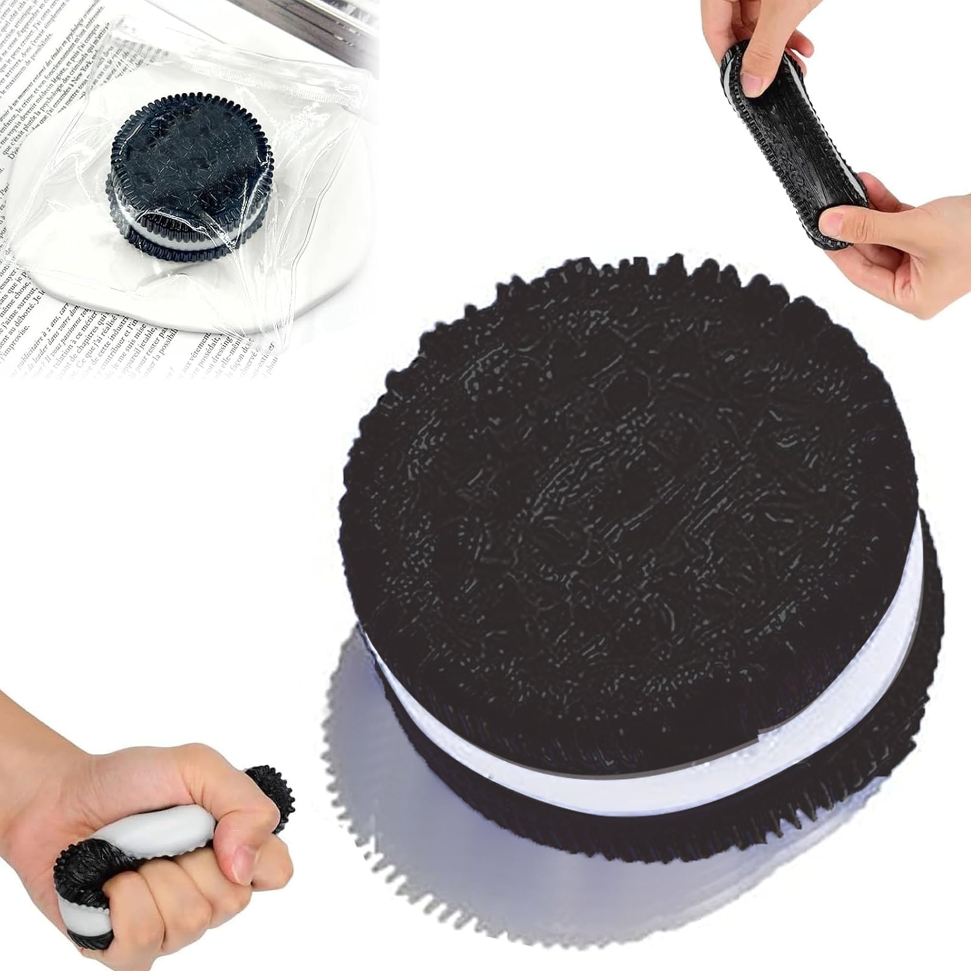 Photo 1 of 2025 New Stress Relief Toy,Handmade Silicone Stress Relief Squishy Toy,Funny Stress Relief Toys,Anxiety and Relaxation Perfect Desk Accessory (Black)