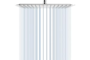 SR SUN RISE Luxury 16 Inch Extra Large Square 304 Stainless Steel Shower Head High Pressure Rainfall Showerhead Ultra Thin Wa