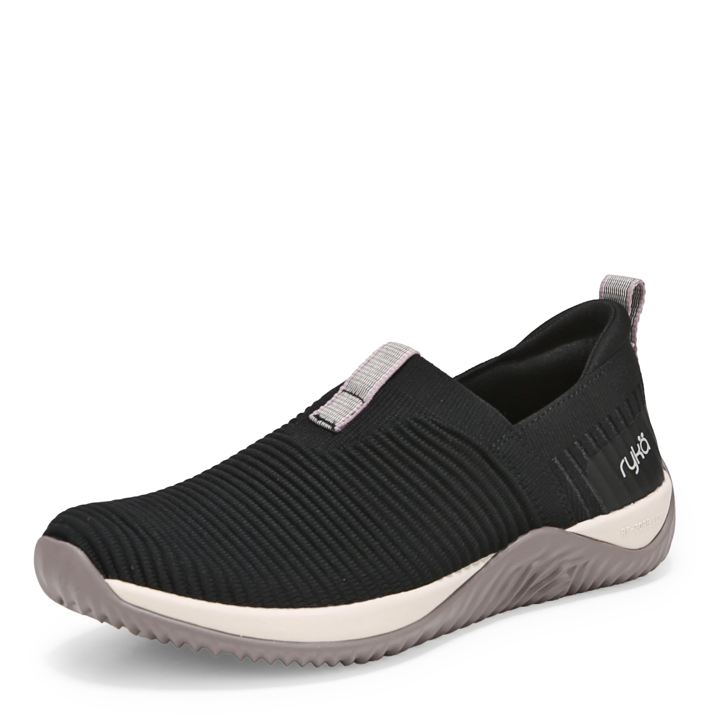 Ryka Womens Echo Knit Fit Slip-on Sneaker, Black, 11 US