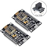 MakerHawk 2pcs NodeMcu ESP8266 Serial Wireless Module CH340 NodeMcu V3 Lua WIFI Internet of Things New Version Development Board with Free Adapter, for Arduino Programming