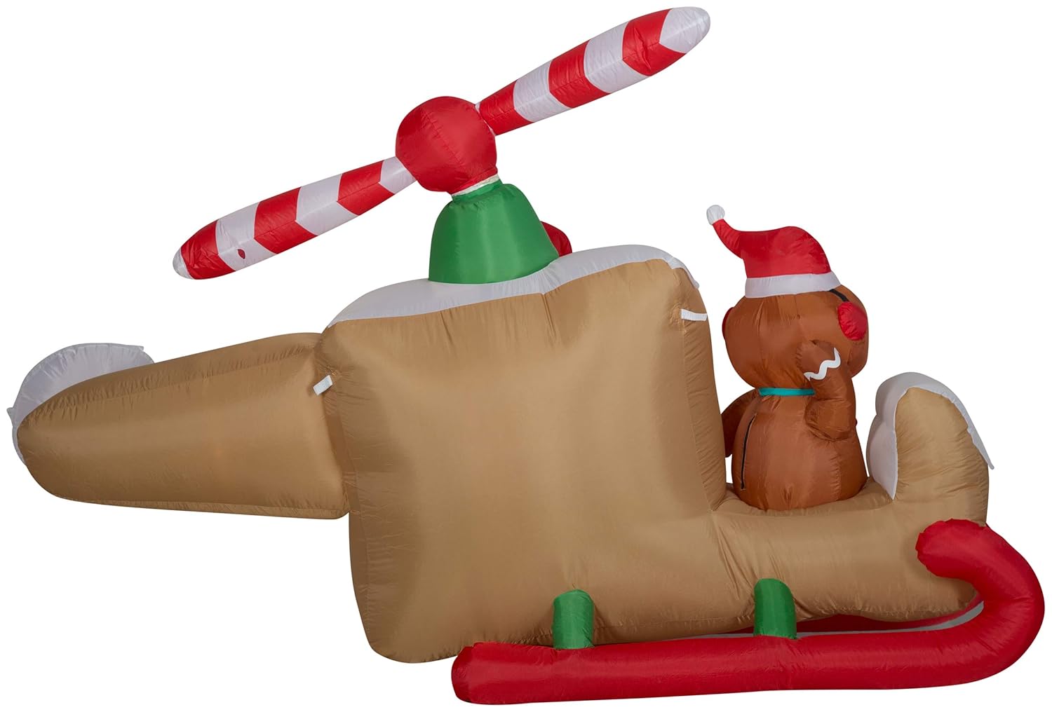 Gemmy LED Lighted Airblown Santa - Christmas Inflatable Outdoor Decoration for Yard, Lawn, Garden - Home Holiday Character Decor - 3.5 Feet Tall