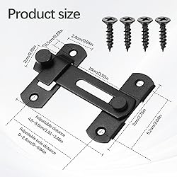 Barn Door Latch, 180 Degree Flip Sliding Double