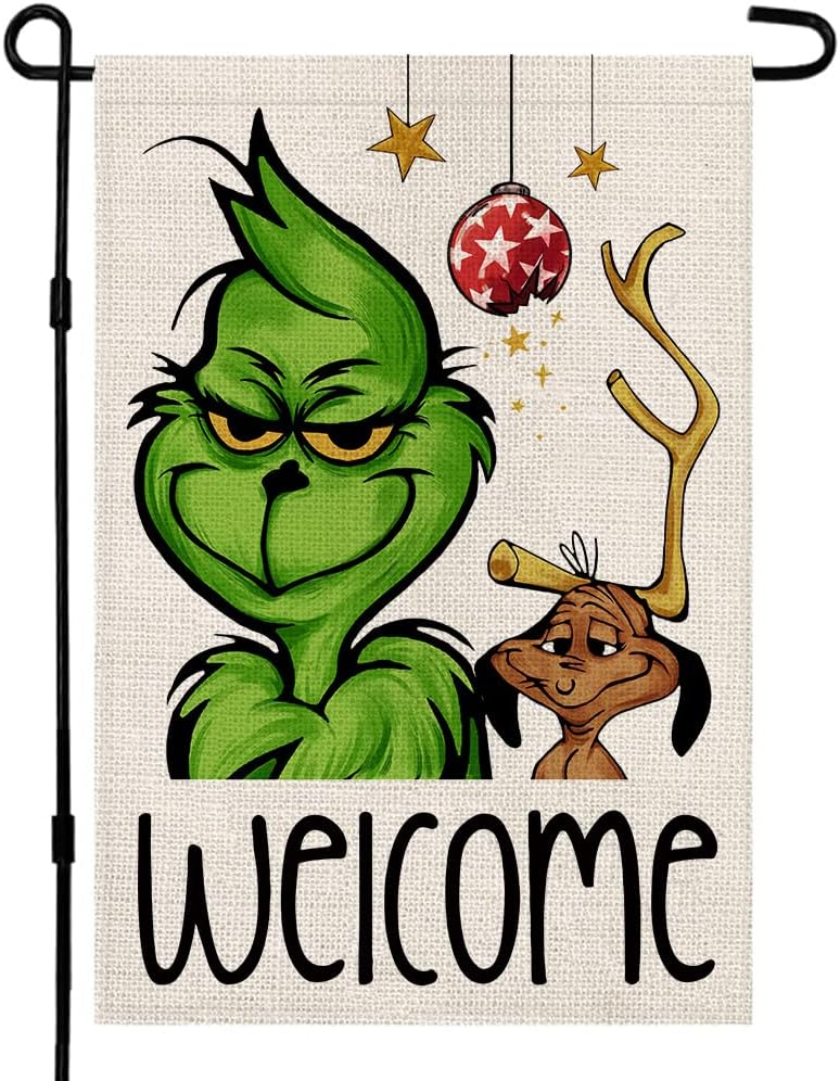 Flags - Home Decorative Merry Christmas Double Sided 12×18 Inch Outdoor Garden Flag Rustic Winter Farmhouse Decor for Seasonal Holiday Yard DF003