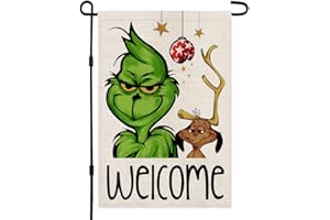 DECORHUA Home Decorative Merry Christmas Double Sided 12×18 Inch Outdoor Garden Flag Rustic Winter Farmhouse Decor for Seasonal Holiday Yard DF003