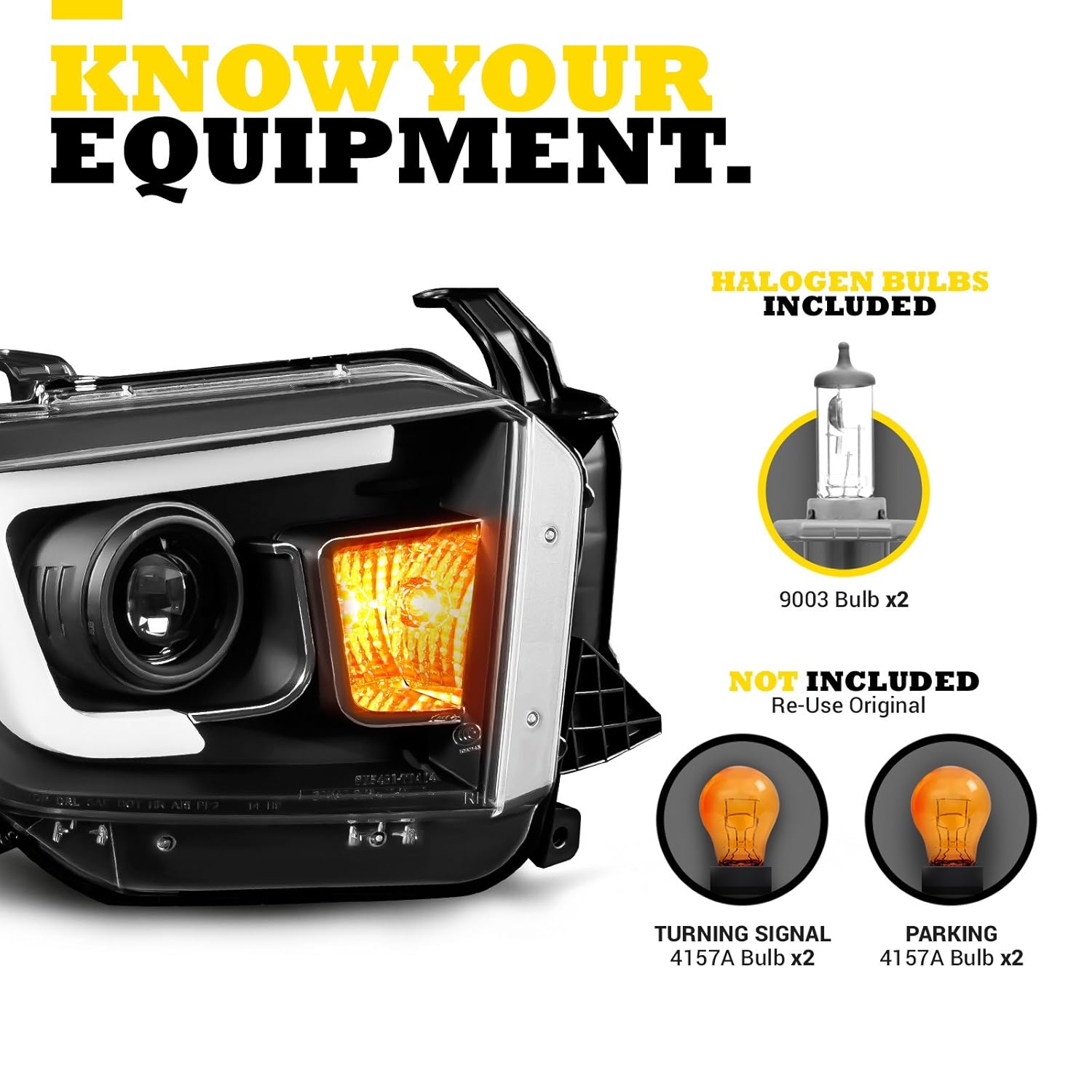 Black Housing/Clear Lens OPT7 REX 1417 Toyota Tundra Projector