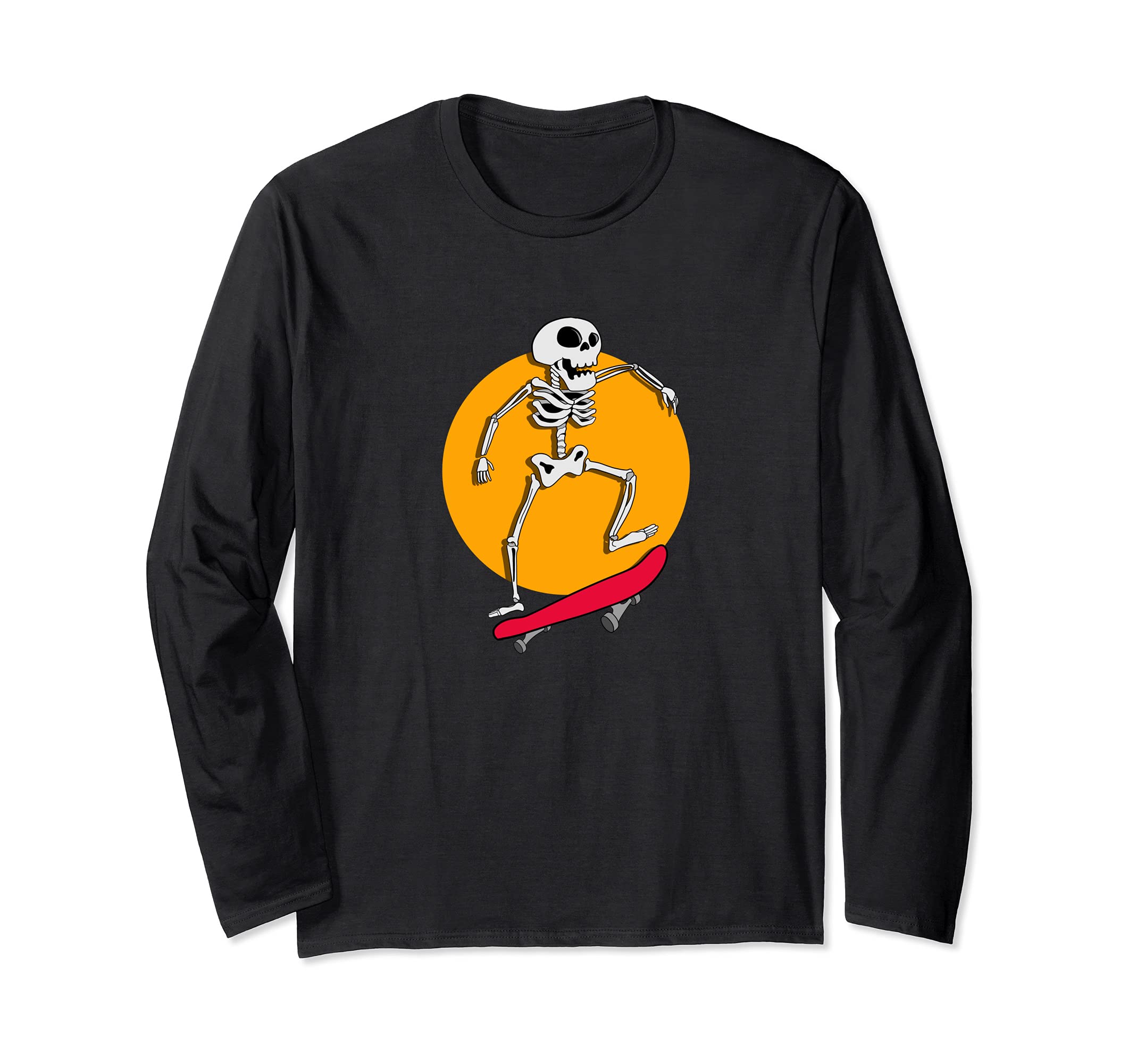 Skateboarding I Skater I Skate Board I Skeleton I Skateboard Long Sleeve T-Shirt