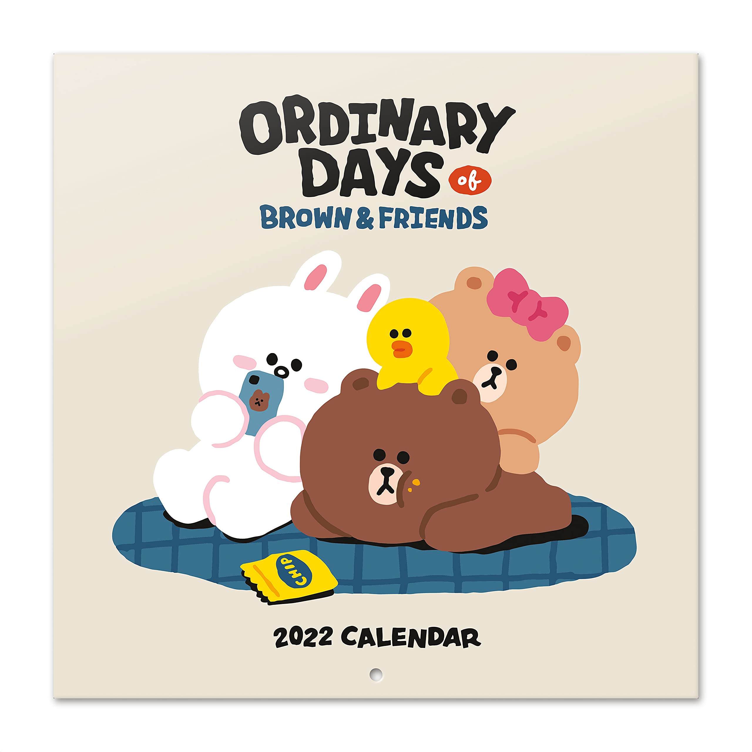 Grupo Erik: Official Line Friends 2022 Wall Calendar, 2022 Calendar, 12' x 12' Square Wall Calendar 2022 (Free Poster Included), Family Calendar 2022, Kids Calendar โ image 1