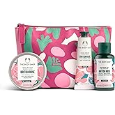 The Body Shop British Rose Mini 3 Piece Set | Travel Size Shower Gel, Hand Cream, Body Butter | Hydrating, for All Skin Types, Vegan