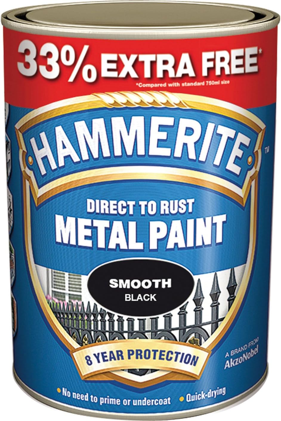 Hammerite Direct to Rust Metal Paint Smooth Finish Silver 750ml Amazon